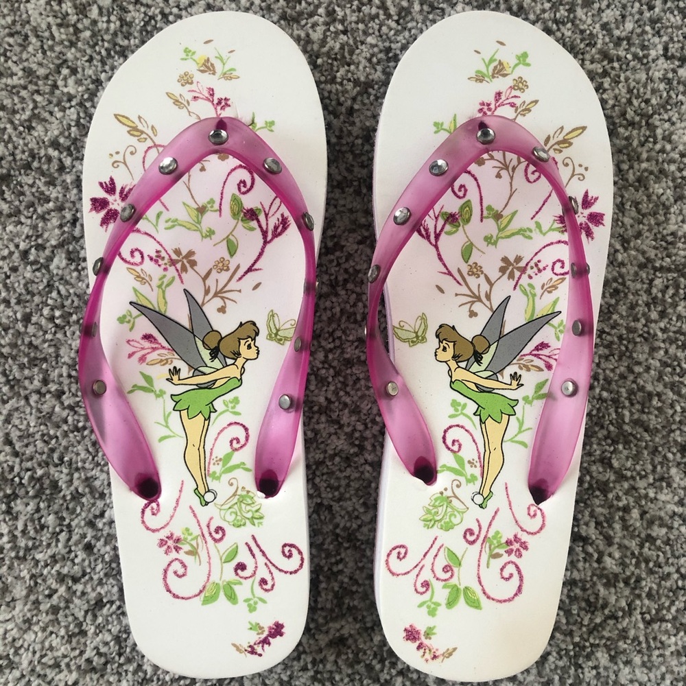New Disney Tinkerbell Flip Flops size 9/10